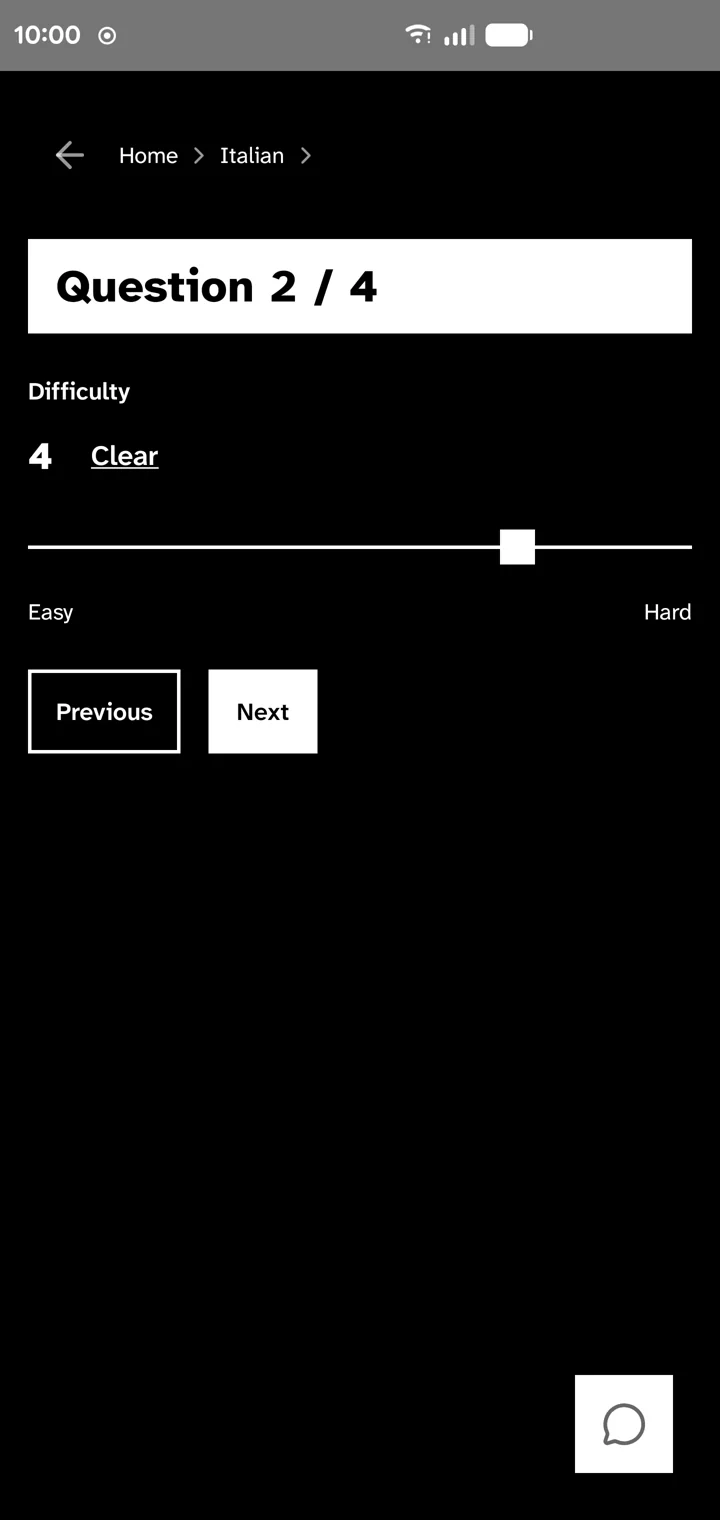 Un outil Questionnaire dans l'app